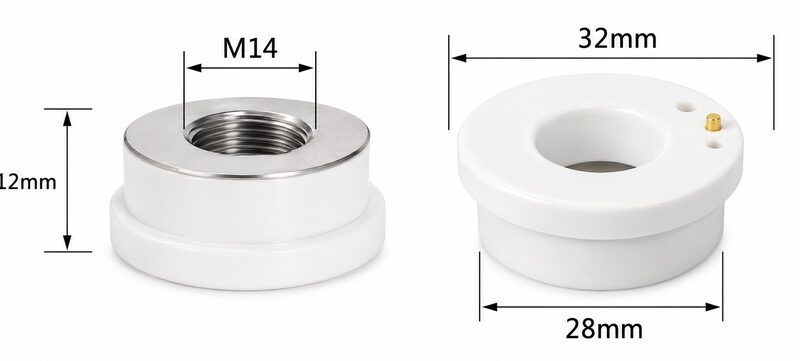 Ceramic Ring Standard — D32 × M14 Thread