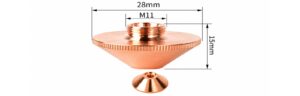 D28 Double Layer Copper Nozzle — M11 Thread