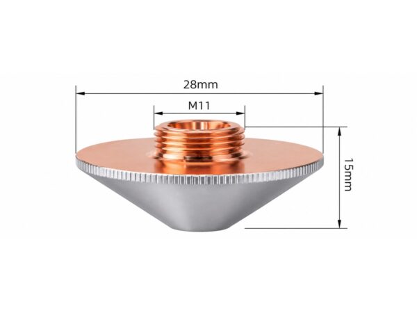 D28 Double Layer Copper Nozzle — M11×1