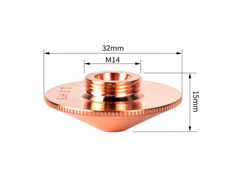 D32 Single Layer Copper Nozzle — M14×1